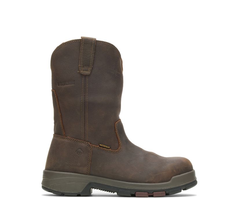 Bottes Wolverine Cabor EPX® Waterproof Composite Toe Wellington Homme - Marron Foncé (SNA413025)